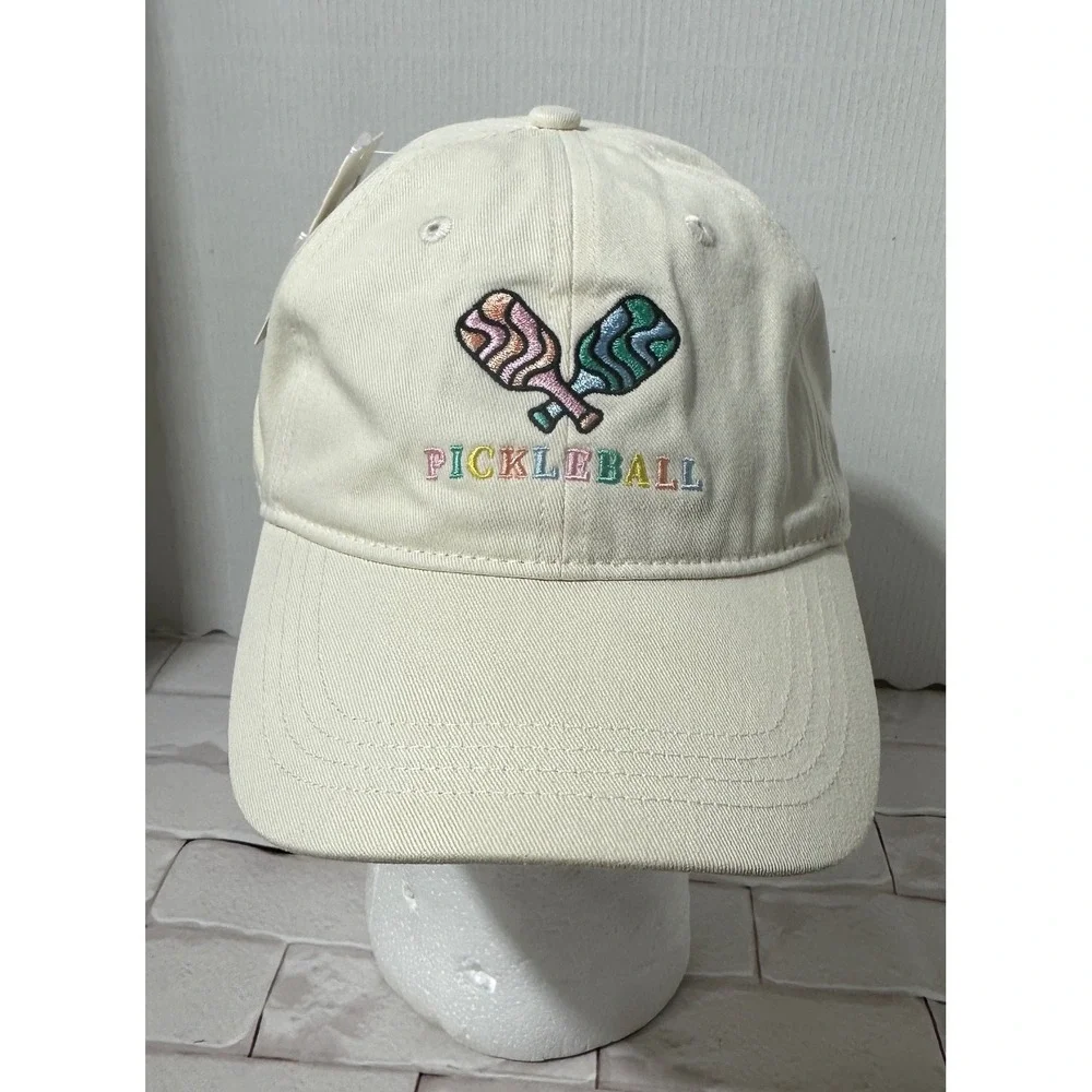 Frazier Sterling Sport Cream Pickleball Embroidered Baseball Cap Hat Adjustable‎